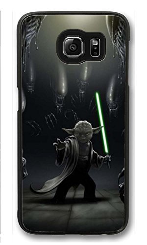 S6 Case, Galaxy S6 Case, Customize Samsung Galaxy S6 Hard Plastic Black Case Protection Shockproof Case Cover for New Galaxy S6 2015 - Yoda Star Wars