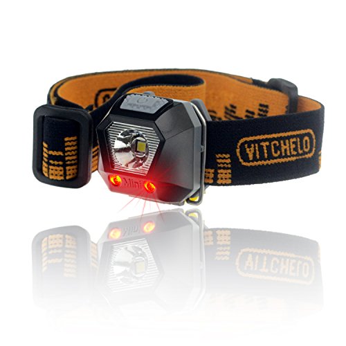 Ultralight Waterproof Red Led Lens Headlamp Flashlight Mini - Book Reading Lights Headlamps for Outdoor: Camping Hiking Backpacking Fishing Running Jogging - Kids Headlamp