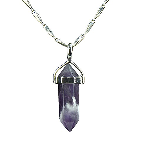 Estone Natural Crystal Healing Point Pendant Chakra Cut Gemstone Jewelry Necklace New (4)