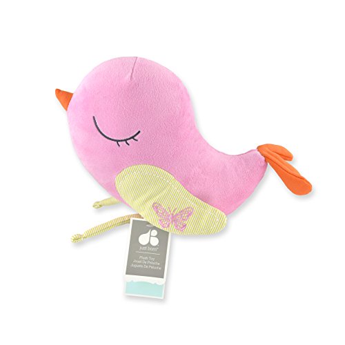 Just Born Soft Plush Toy, Botanica Collection Lily The Bird, Pink