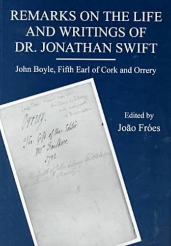 REMARKS ON THE LIFE AND WRITINGS OF DR. JONATHAN SWIFT By John Boyle Orrery VG