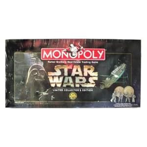 Click to buy 1997 Star Wars Monopoly Limited Collector's 20th Anniversary Edition from Amazon!