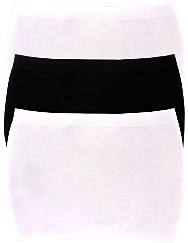 Simlu Women's Stretch Layer Seamless Strapless Bandeau Top Tube Bra