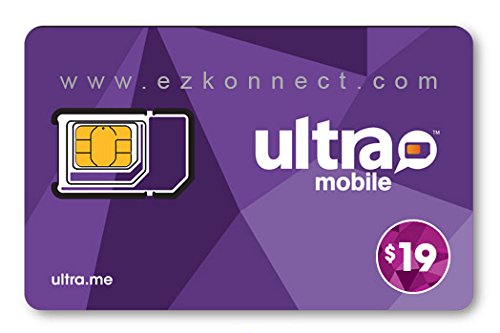 Ultra Mobile triple punch Regular, Micro and Nano all in one SIM Card + $19 Plan free