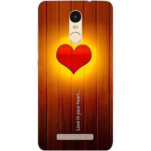 Casotec Heart Feeling Design Hard Back Case Cover for Xiaomi Redmi Note 3