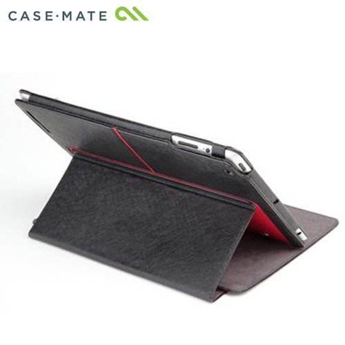 Case-Mate+iPad+2+Stand+Case%2C+The+Venture%2C+Black+faux+leather+with+Red+accents+スタンド機能つき+ブックタイプ+レザー調ケース「Venture」+ブラック%2Fレッド+CM013574