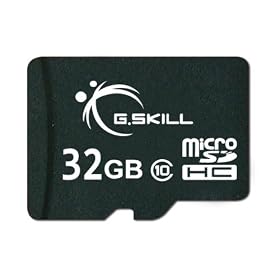 G.Skill 32GB Class 10 MicroSDHC Flash Card with SD Adapter (FF-TSDG32GA-C10)