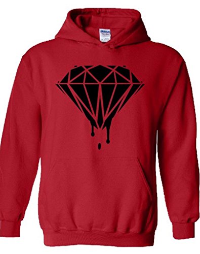 Diamond Black Hoodie Dripping Melting Bleeding Logo Hooded Sweatshirts