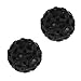 8MM Black Pave Crystal Disco Shamballa Ball Stud Earrings