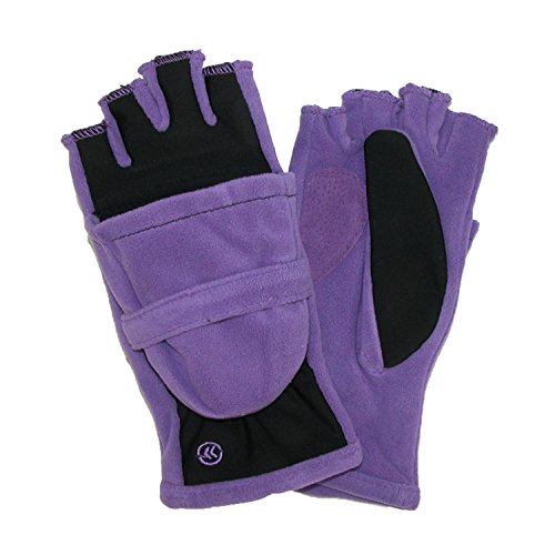 totes ISOTONER Womens Fleece Stretch Convertible Gloves with Thumb Hole