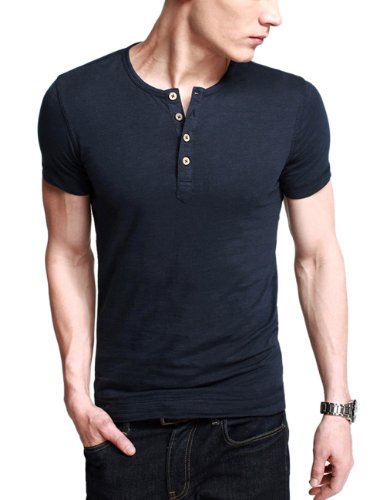 Match K|G Mens Cotton Tee Shirts Henley Shirts