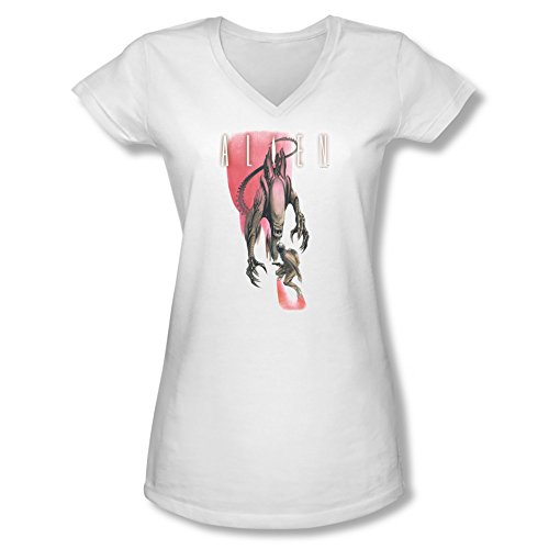 

Alien 1979 Horror Science Fiction Movie Xenomorph Face-Off Jrs V-Neck T-Shirt