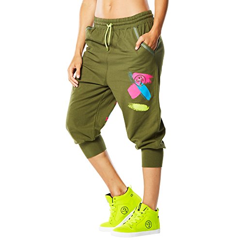 Algopix Similar Product 9 - Zumba Womens Da Funk Baggy Capri Pants