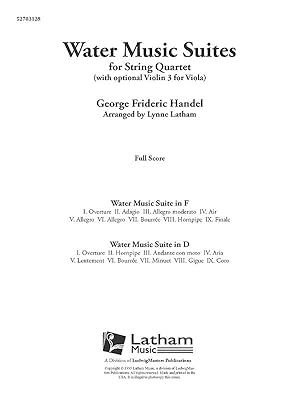 Water Music Suite for String Quartet: Conductor Score (Latham Music)
