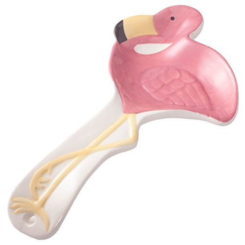 Algopix Similar Product 7 - Ceramic Flamingo Spoon Rest