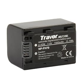 Touch Global Ltd.Travor NP-FH70 7.4V/1500mAh Battery Pack for Sony Camera