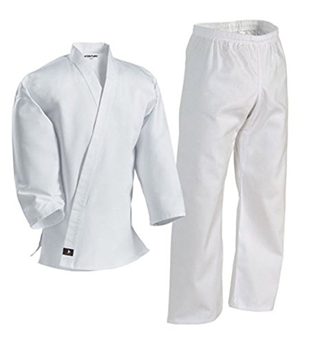 Century Karate Martial Arts Uniform with Belt Light Weight White Cotton Elastic Waistband & Drawstring for Adult & Children Size 000 - 7 (Size 00 40-55lb 3ft 5in - 3ft 10in)