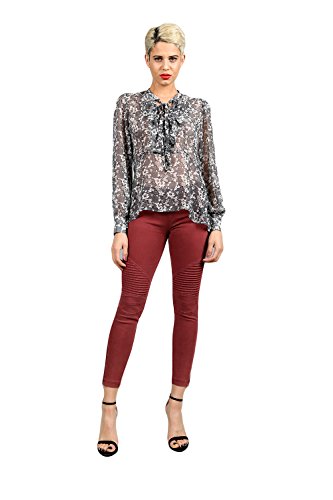 Algopix Similar Product 4 - BEULAH OP7019 moto jeggings