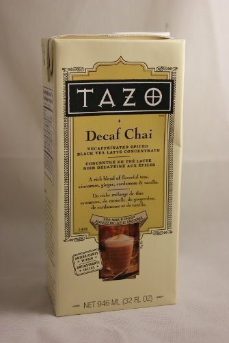 Tazo Decaf Chai, Spiced Black Tea, Decaffeinated Concentrate, 32 Oz