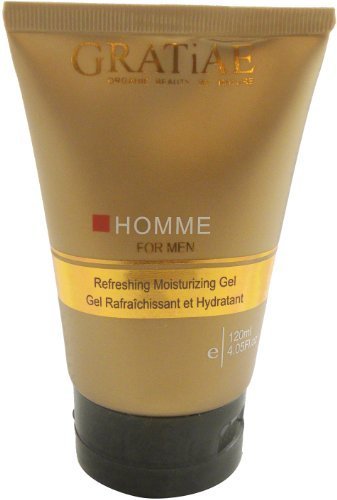 gratiae organics refreshing moisturizing gel for men, 4.05 ounce
