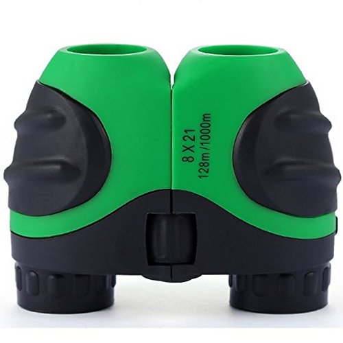 Fvstar Pocket Size Compact 8 X 21 Kids Binoculars for Bird Watching, Watching Wildlife or Scenery,Durable and Lightweight - Waterproof and Fogproof (Green)