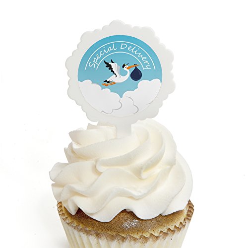 Algopix Similar Product 17 - Boy Special Delivery  Cupcake Picks