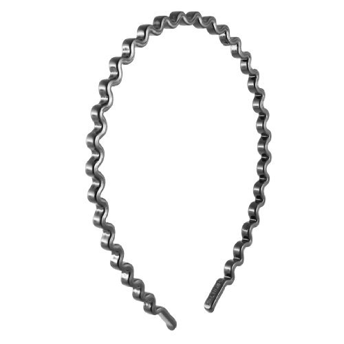 

FOREVER YUNG Woman Lady Black Plastic 0.2" Width Wavy Hair Hoop Hairband