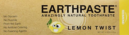 Earthpaste - Lemon Twist ~ Triple Pack ~ Natural Organic Fluoride Free Toothpaste - 4 Ounce Tube (3-Pack)