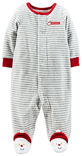 Carter's Unisex Baby Christmas Sleep N Play Footie (Baby) - Red Print