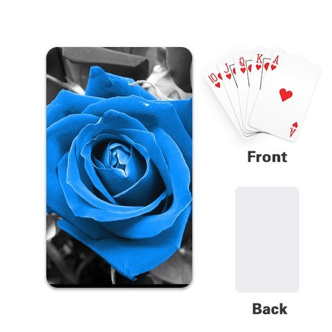 

Brand New Custom Design of Blue Rose For Playing Cards Size 2.5" x 3.5"-HTPC072