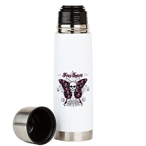 

Large Insulated Beverage Bottle Butterfly Skull Free Spirit Wild Child