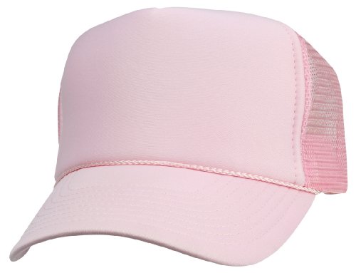 Trucker Cap Mesh Hat with Solid Colors and Adjustable Strap and Small Braid