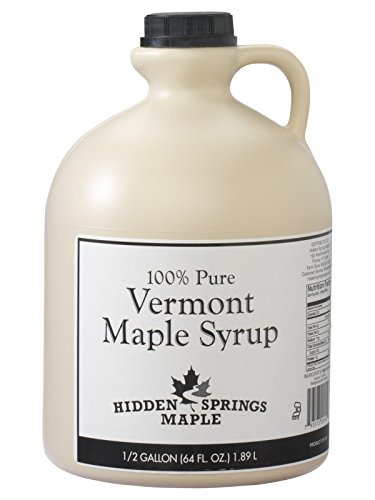 Hidden Springs White Label Vermont Maple Syrup, Premium Grade B, 64 Ounce