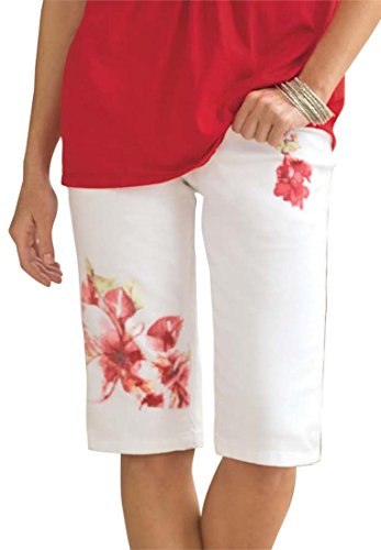 

Plus Size Stretch Printed Bermuda Shorts