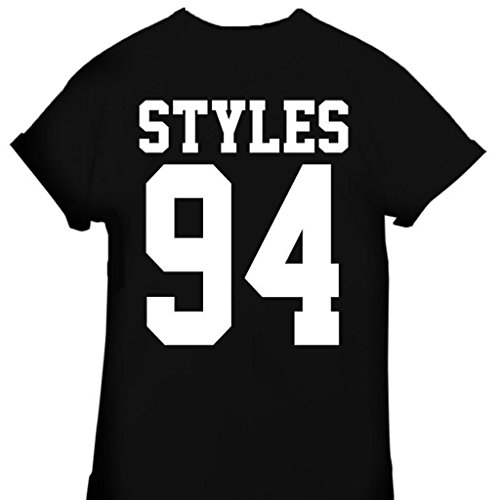 Tsh-Us Women's Harry Styles 94 One Direction 1D Zayn Malik T-Shirt Small Black
