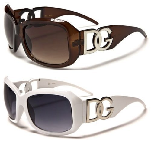 2 PACK Brown DG Eyewear Designer Womens Fashion Sunglasses