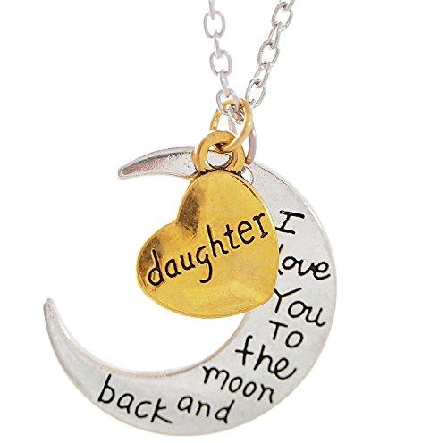 DAUGHTER - I LOVE YOU TO THE MOON AND BACK Necklace - 24