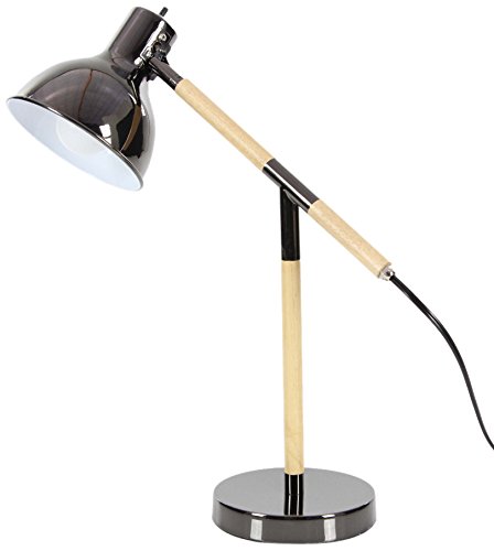 Algopix Similar Product 5 - Benzara Chic Metal Wood Task Lamp