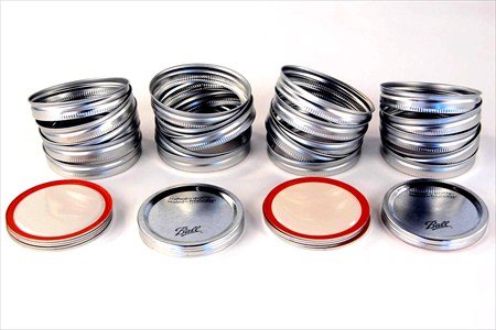 

Ball Canning Jar Lids - Set of 20 - Rubber Lined Lids & Bands - Fits Most Wide Mouth Ball / Kerr / Mason Jars