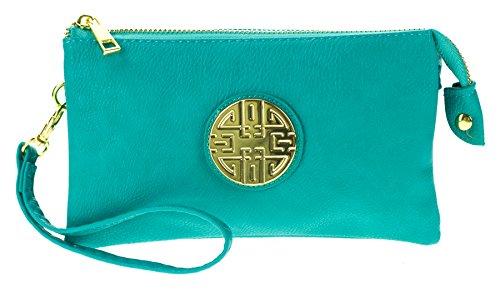Canal Collection Soft PVC Leather Wristlet With Emblem