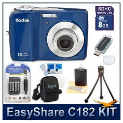 Black Friday Online Deals Kodak EasyShare C182 Blue Bundle w/ 8GB SD ...