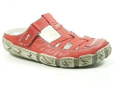 Mocassin Rieker Femme L0396 - Cuir Véritable - Semelle Confort - Fermeture Velcro