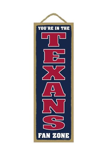 Houston Texans Official NFL 9 inch x 10 inch Fan Zone Wood Sign