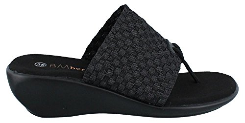 Florida Woven Stretch Wedge Sandals