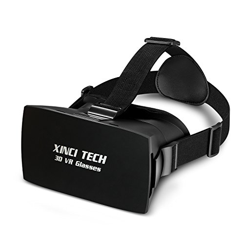 XINCI Vone 3D VR Virtual Reality Headset Glasses with NFC and Nose Padding Compatible with 4~6 Inch Smartphones to Watch 3D Videos Movies and Play Games