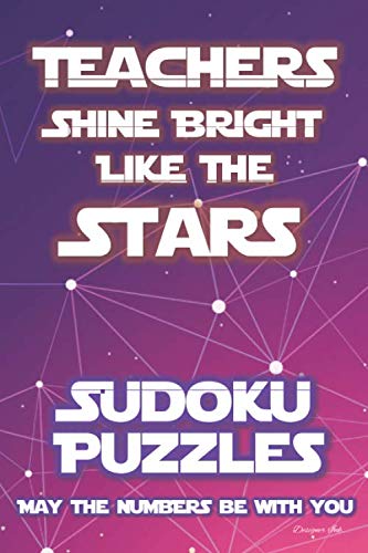 Sudoku Puzzles for Teachers: 2 Per Page - 202 9x9, FULL SIZE LARGE PRINTED Easy to Extreme, Rules & Answers. Plenty of Margin Space. Teaching Themed ... / End of Year. Pink Star Movie Inspire (SMA3) by Designer Ink.