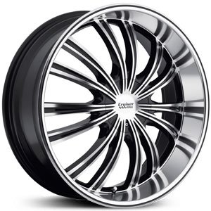 

Cruiser Alloy Shadow 22x9.5 Machined Black Wheel / Rim 6x132 & 6x5.5 with a 25mm Offset and a 100.40 Hub Bore. Partnumber 912MB-2296925