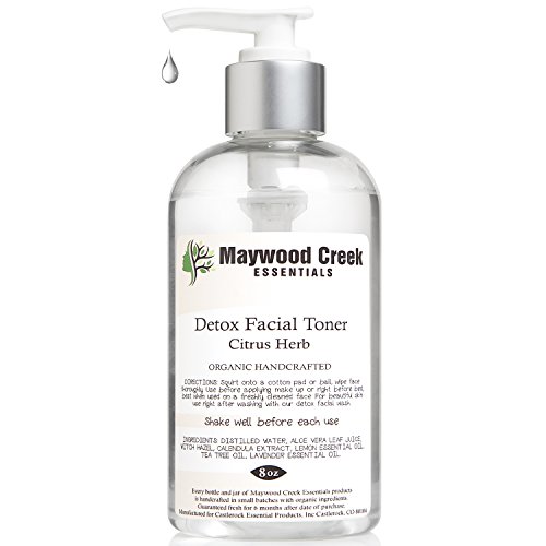 Facial Toner - 8 OZ Handcrafted Natural & ORGANIC Citrus Herb Detox Toner for Face Skin with Witch Hazel - Controls Acne & Promotes a Healthy Moisture Balance