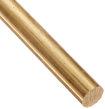 360 Brass Round Rod - 1 Inch Diameter, 36 Inch Length, Unpolished Mill Finish, H02 Temper, ASTM B16