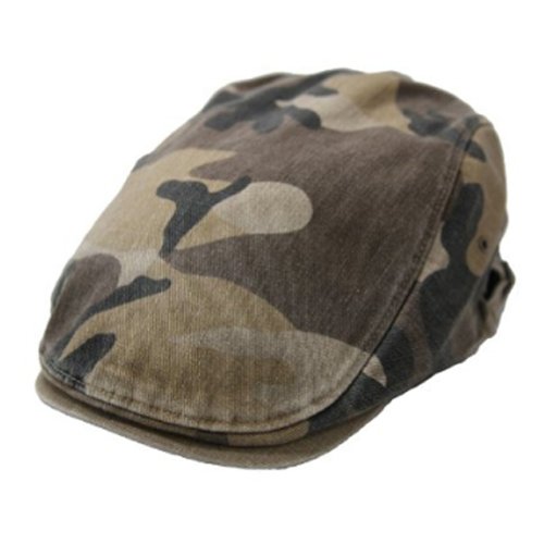 CamouflageカモフラージュVintage ビンテージMilitaryミリタリールックHunting Hats ハンチングキャップ 帽子 LIGHT BROWNライトブラウン(171-LBN0)